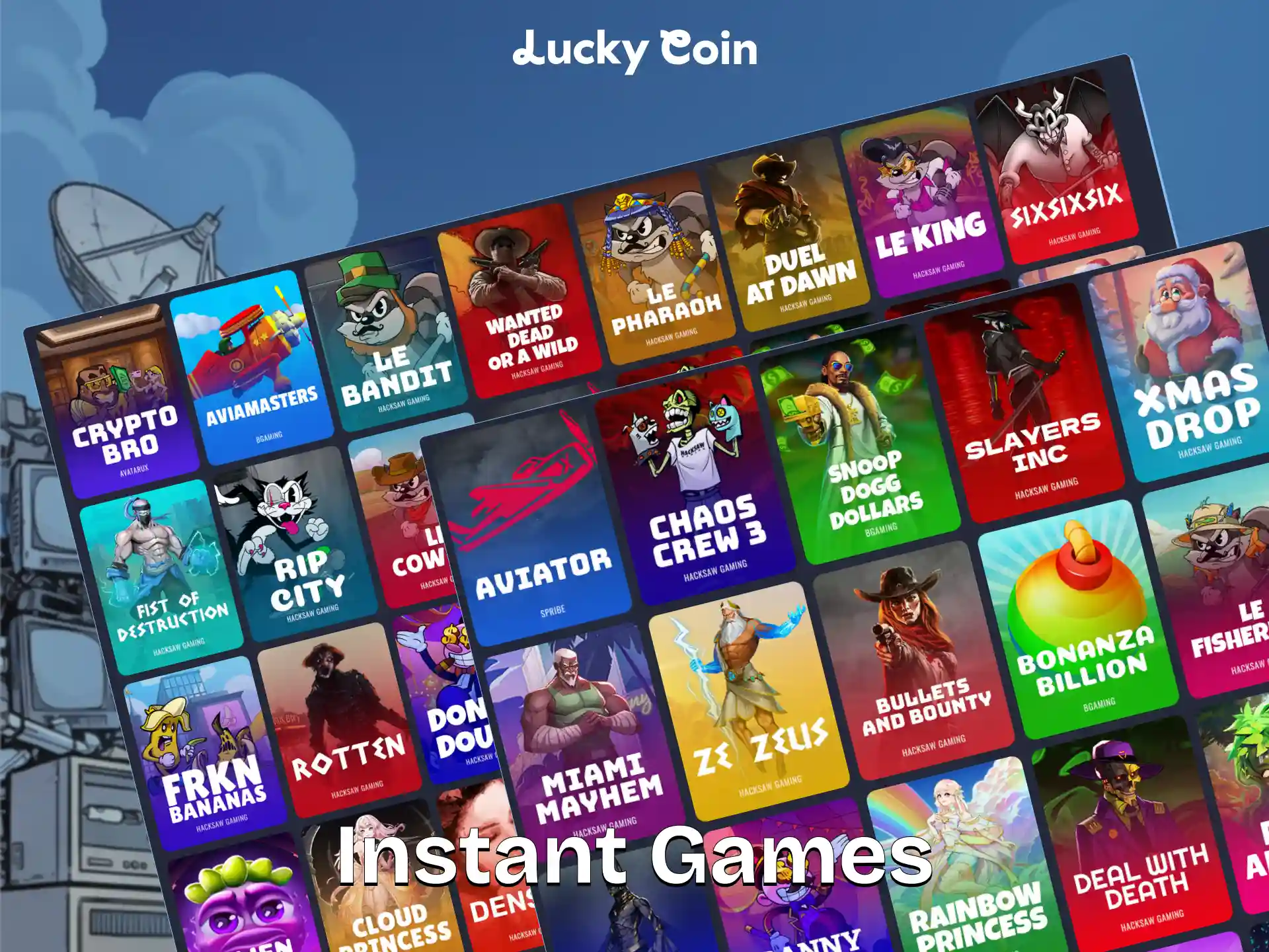 Play fast crash titles to win instantly at Lucky Coin.