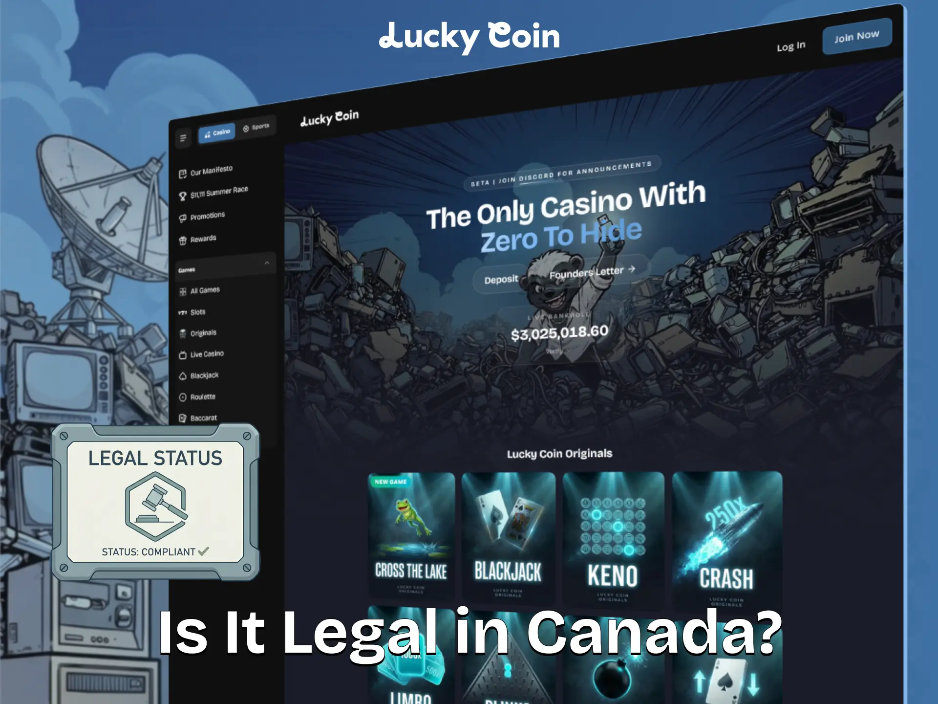 Verify the legitimate gambling license rules before wagering at Lucky Coin.
