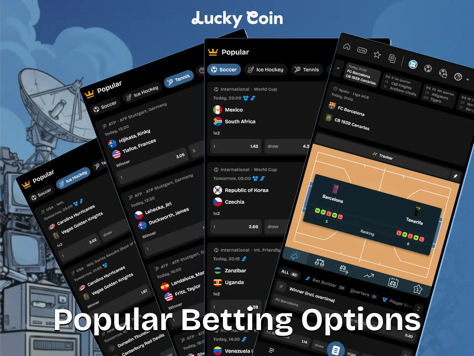 Discover diverse sports betting markets to maximize payouts at Lucky Coin.