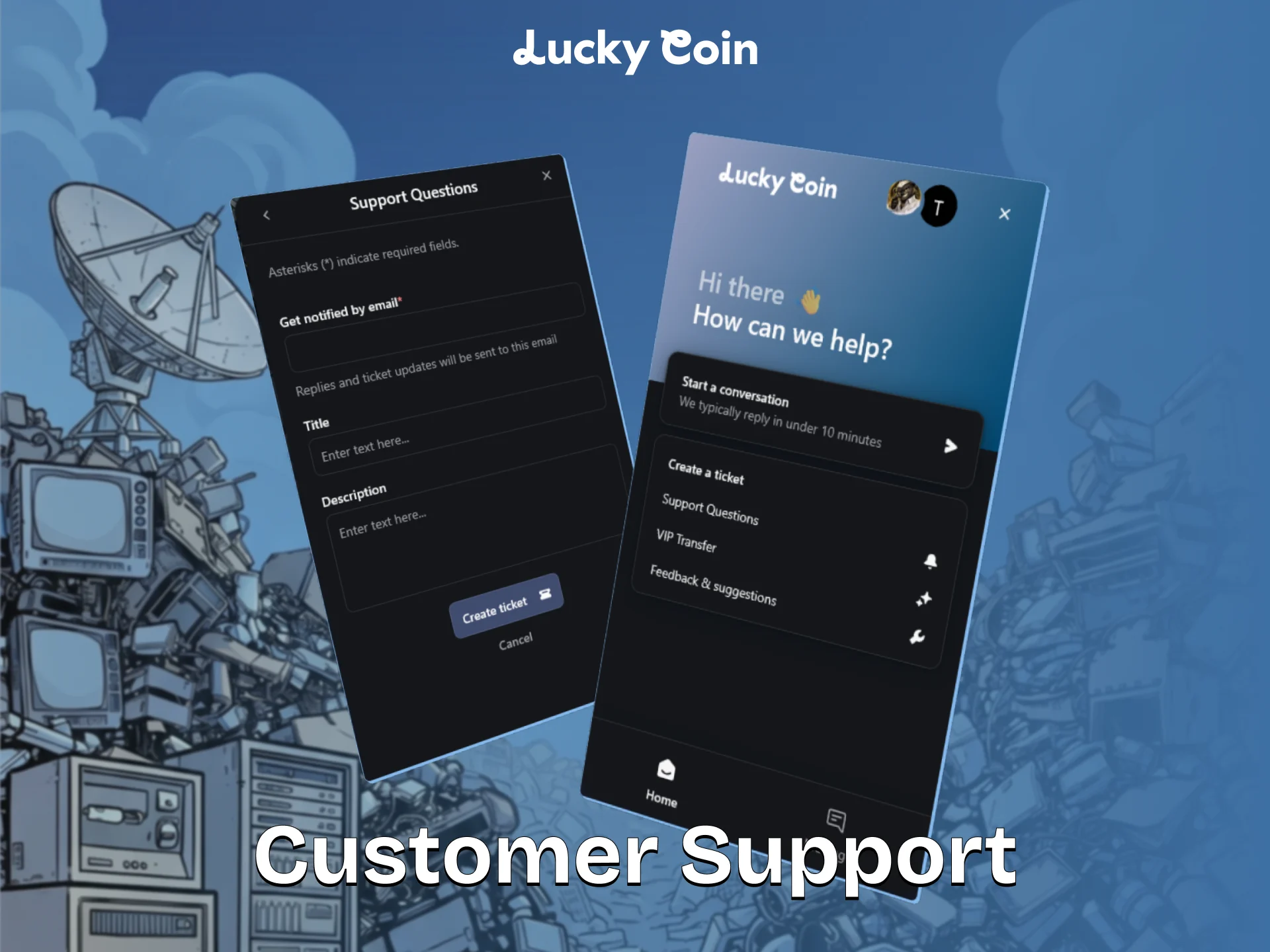 Contact Lucky Coin support to receive immediate assistance with your withdrawal.